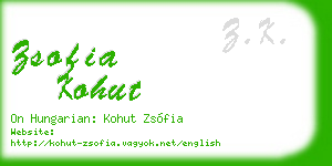 zsofia kohut business card